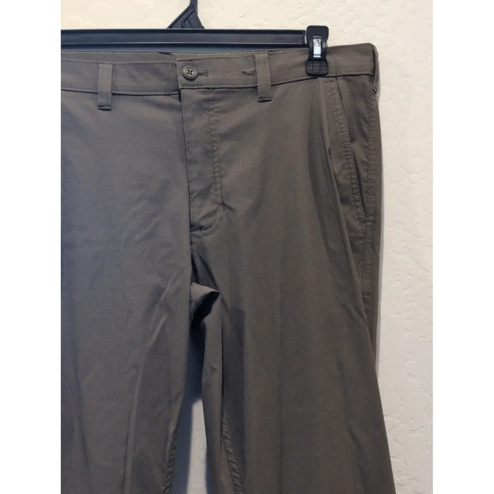 Eddie Bauer Men's 36 X 32 Performance Pants Olive Green Stretch Straight Leg
